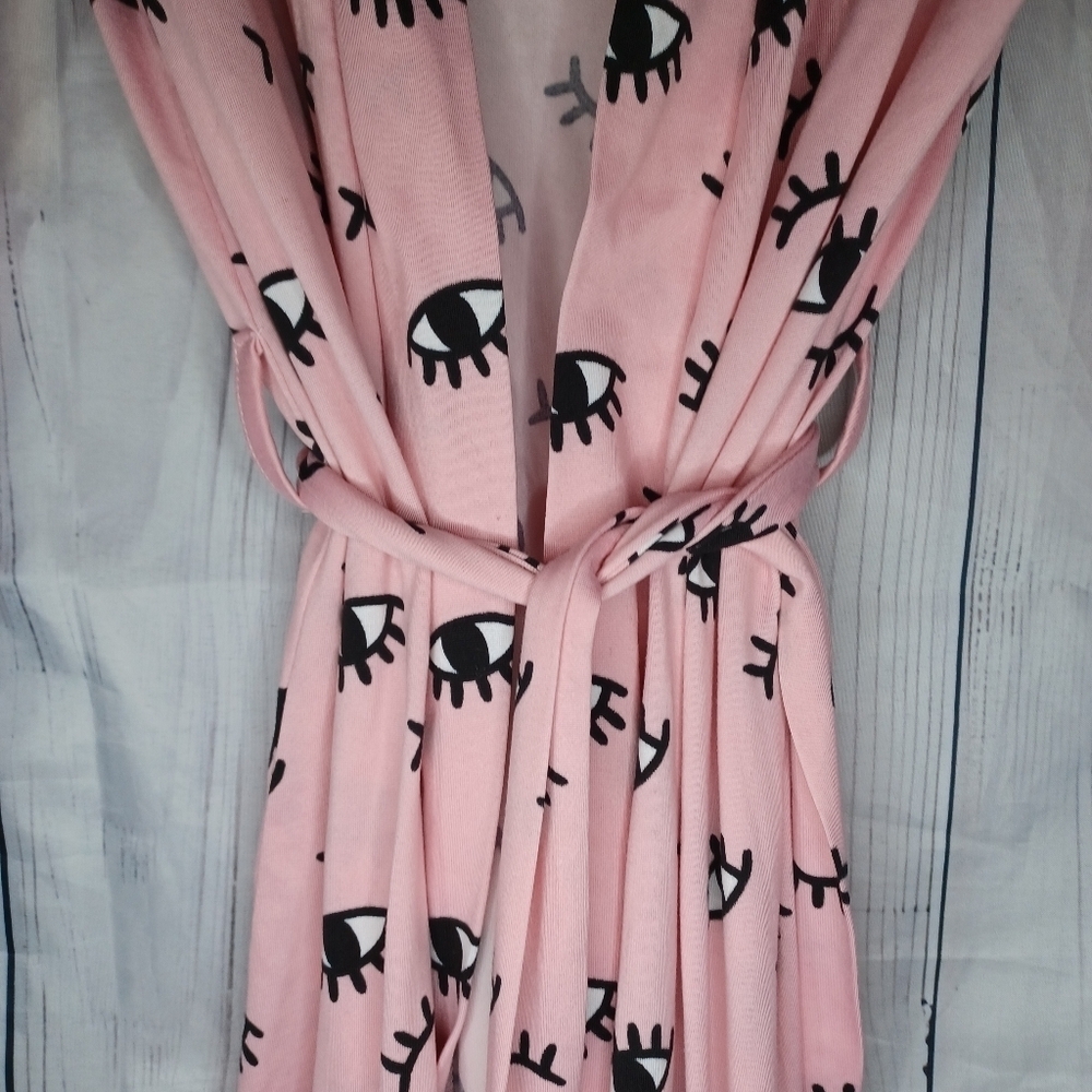 Spoiled Angel Pink Robe With Eye Print View 6